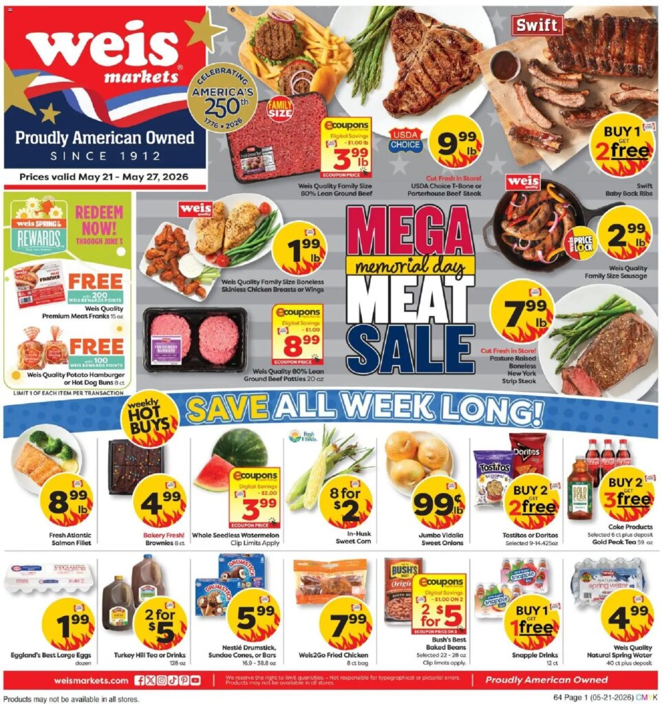 Weis Weekly Circular Deals This Week May 21 to May 27 2026