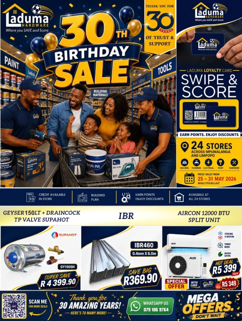 Incredible Savings on Laduma Hardware Specials – 25 May 2026!