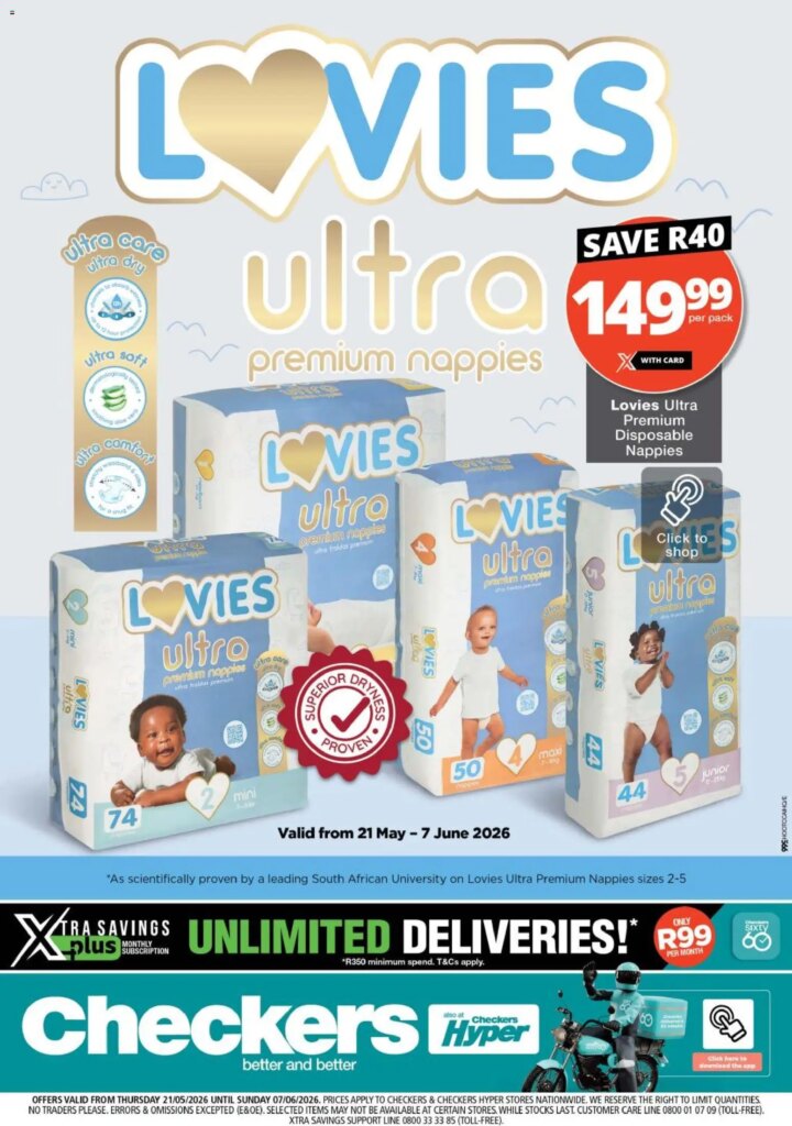 Checkers Lovies Promotion: Huge Specials This Week from 21 May 2026! 10 Checkers Lovies Promotion: Huge Specials This Week from 21 May 2026!