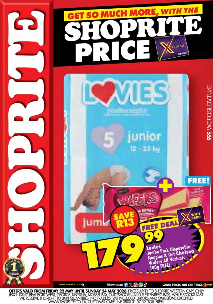 Shoprite - Western Cape - Price Lovies Deal Special This Week 22 May 2026 8 Shoprite – Western Cape – Price Lovies Deal Special This Week 22 May 2026