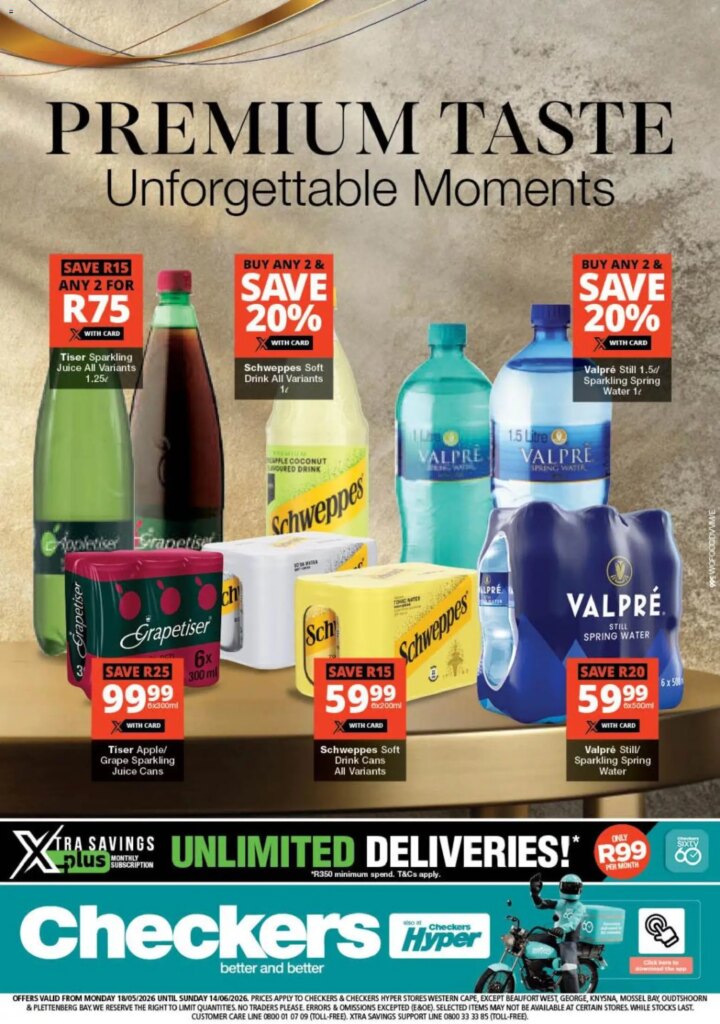 Checkers – Western Cape Beverages Promotion: Special This Week from 18 May 2026