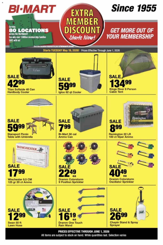 Bi-Mart Extra Member Discount This Week: May 19 to June 1 2026 Savings!
