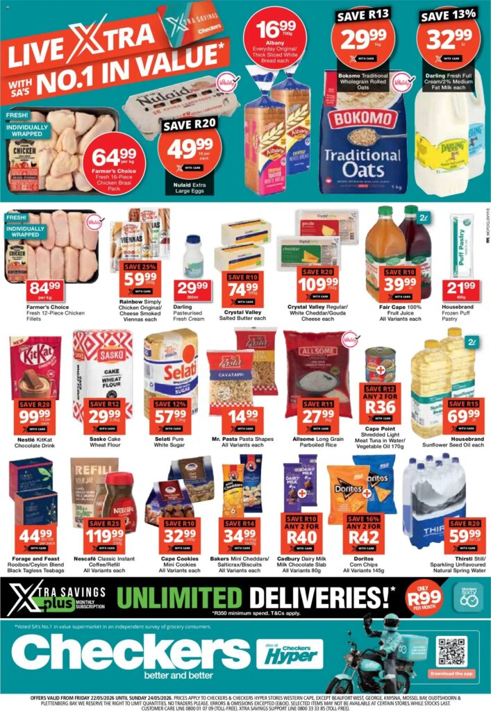 Checkers – Western Cape – Xtra Savings Deals: Specials This Week 22 May 2026
