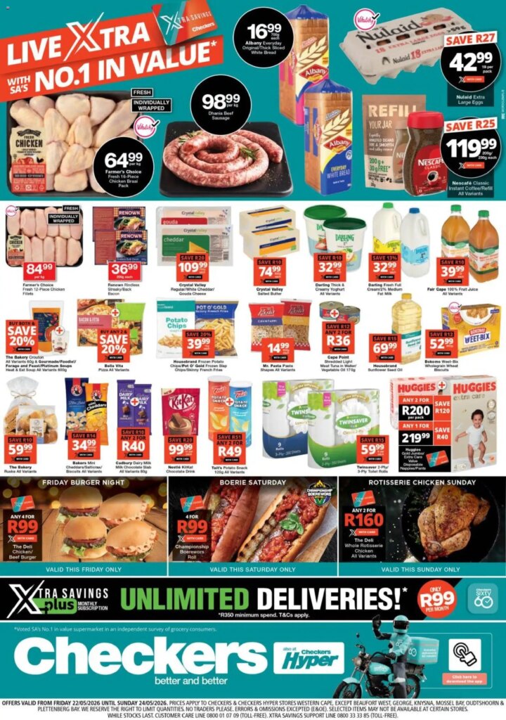 Xtra Savings No.1 Value at Checkers – Western Cape: Special This Week 22 May 2026