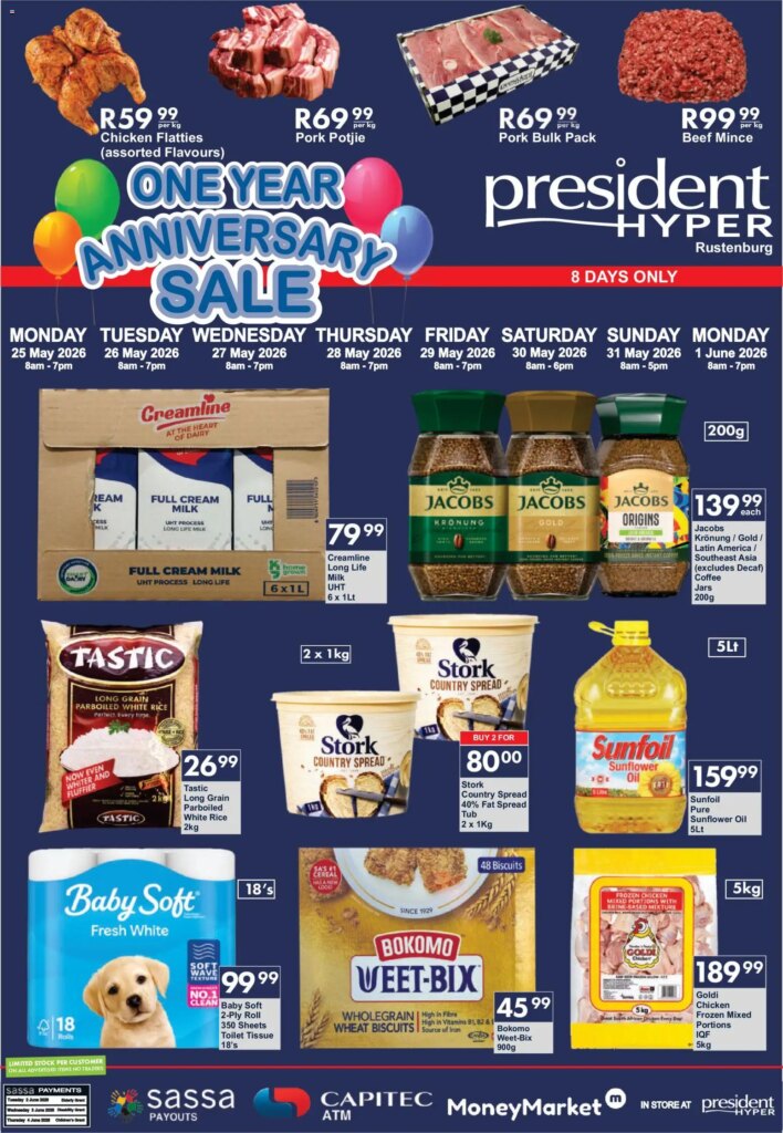 President Hyper – Rustenburg Xtreme Anniversary Sale: Specials This Week 25 May 2026