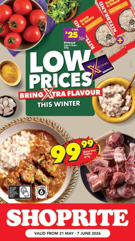 Shoprite – Northern Cape Affordable Winter Meals Special This Week 21 May 2026