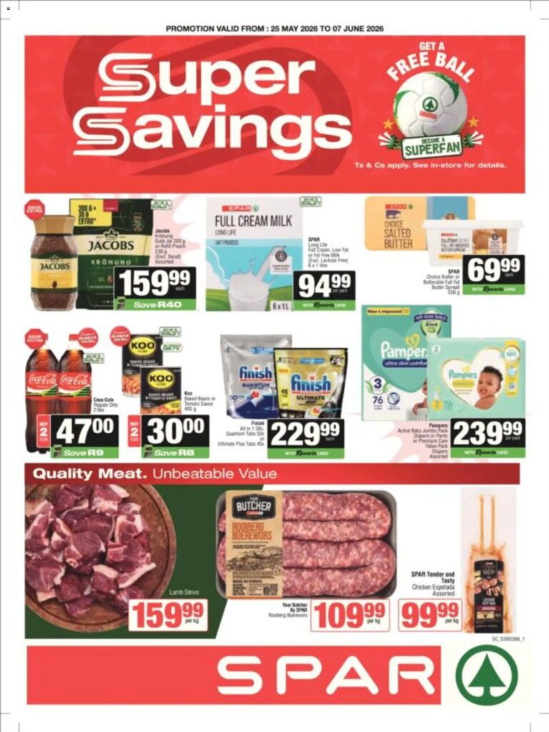 Spar Gauteng - Weekly Specials: Incredible Savings Await on 25 May 2026! 10 Spar Gauteng – Weekly Specials: Incredible Savings Await on 25 May 2026!