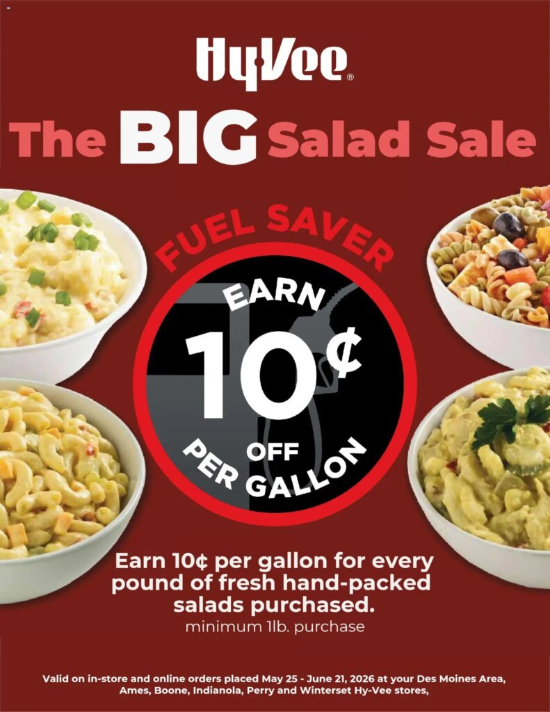 HyVee Big Salad Sale This Week: May 25 to June 21 2026 Specials