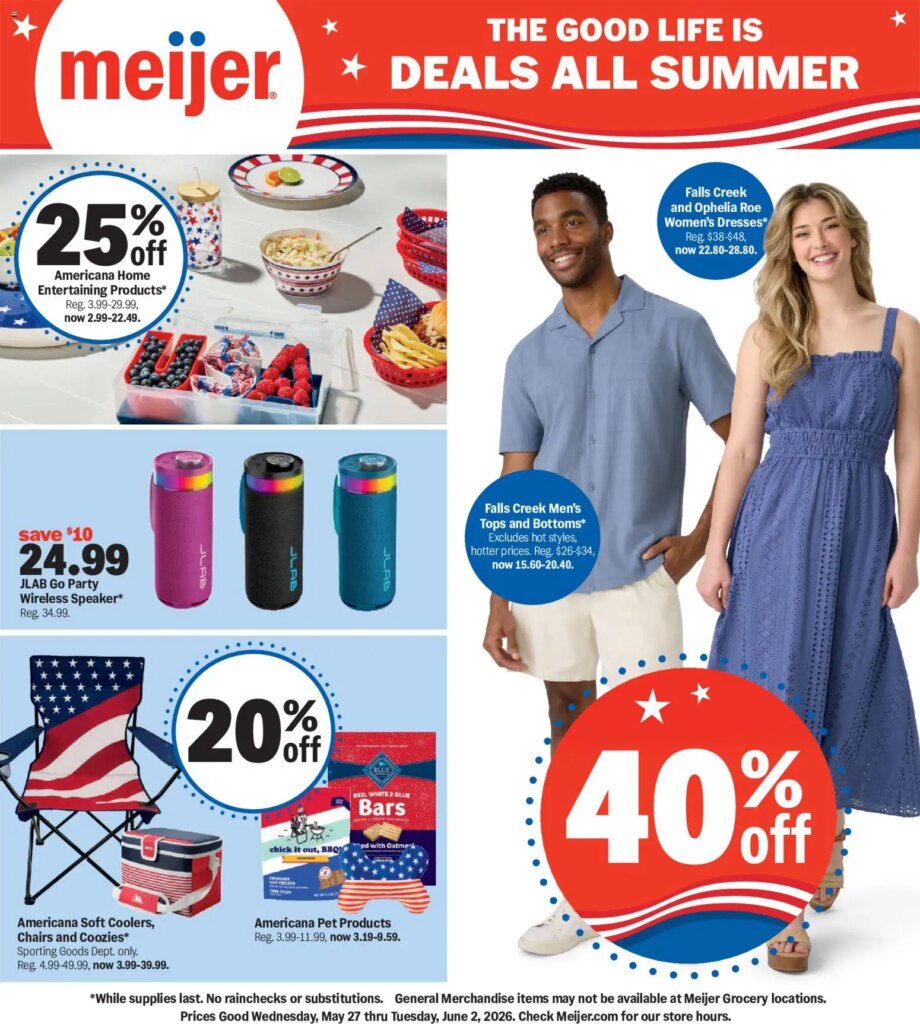 Meijer Summer Savings Deals: May 27 to June 2 2026 – Flyer