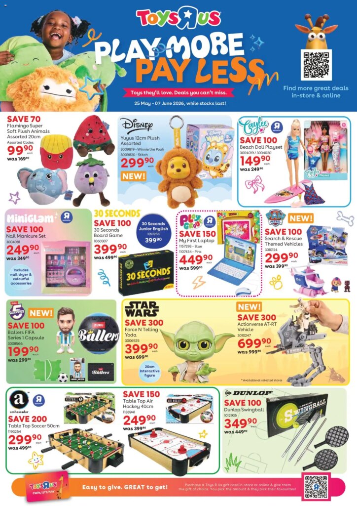 Toys R Us Play More Pay Less Specials This Week – 25 May 2026 Online Deals