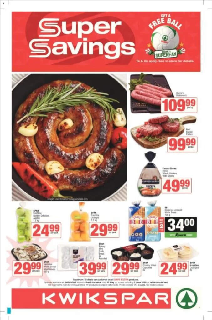 KWIKSPAR – Kwazulu-Natal Weekly Specials from 25 May 2026: Huge Deals!