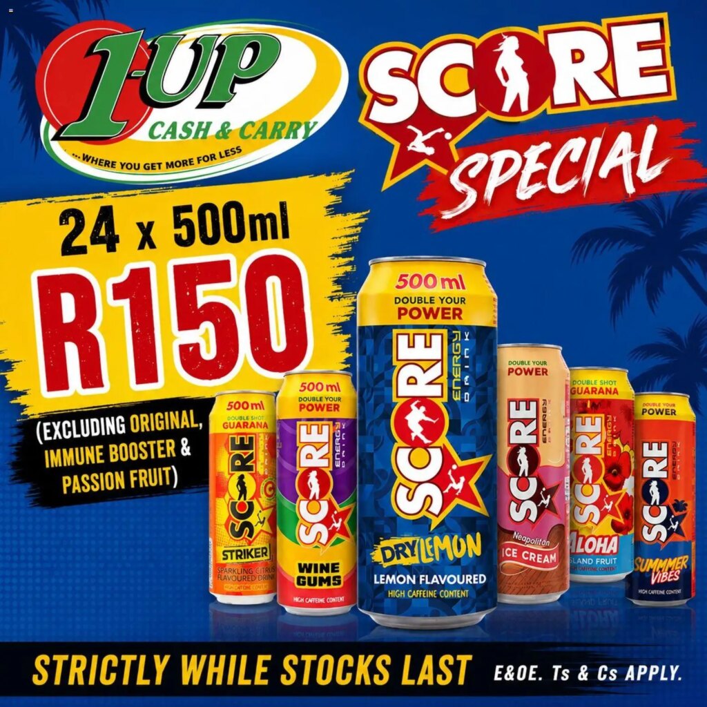 1UP Cash & Carry Energy Drinks Specials This Week: Hot Deals from 25 May 2026!