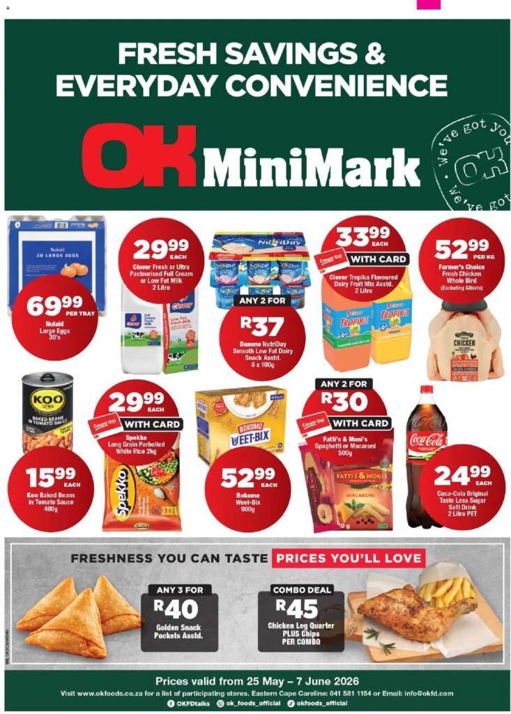 Unmissable Offers at OK Foods – Eastern Cape – OK MiniMark from 25 May 2026!