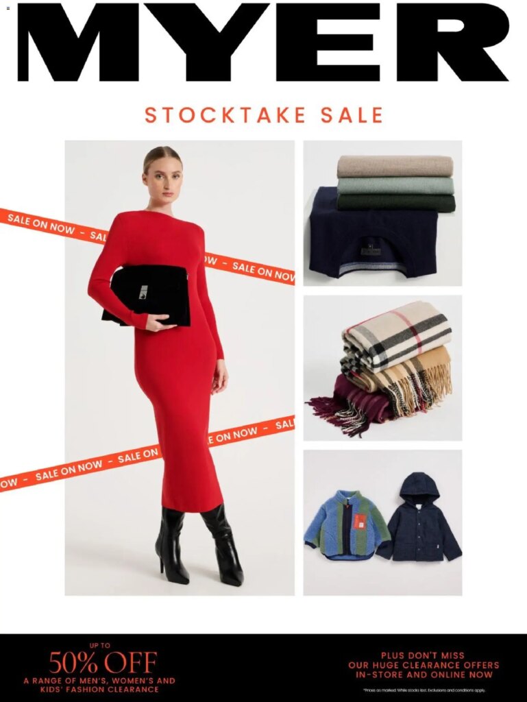 Myer Stocktake Sale: Unmissable Deals on May 25 2026!