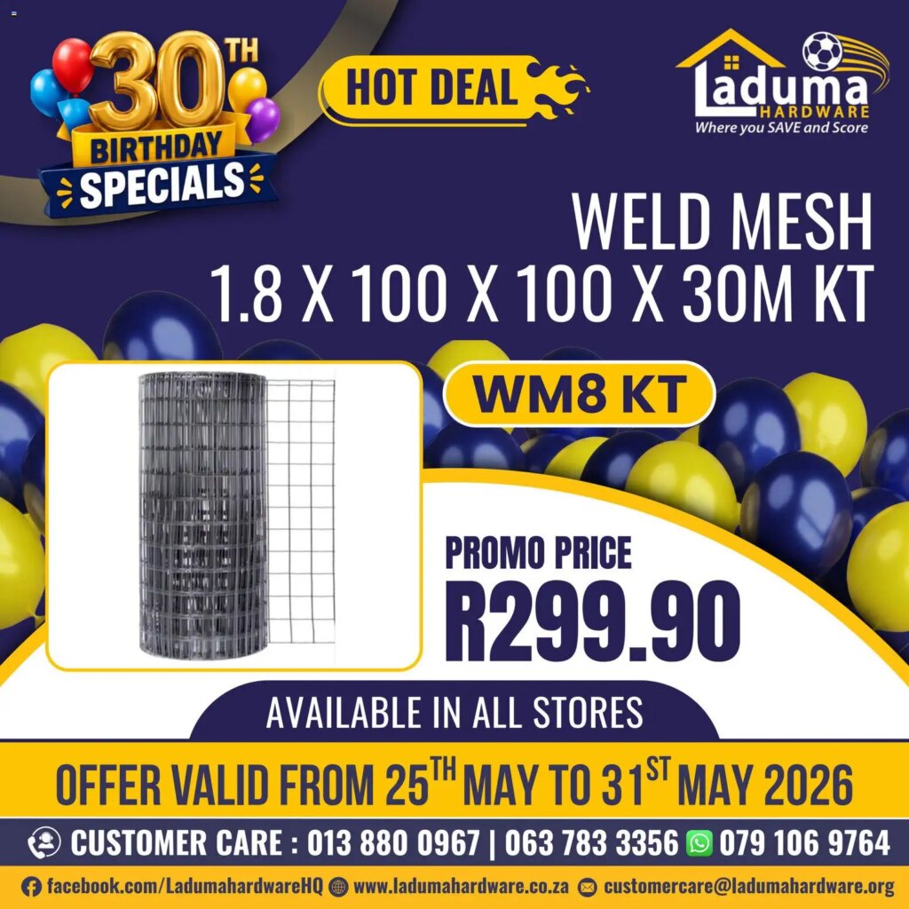 Unmissable Deals: Laduma Hardware Facebook Promotion Starts 25 May 2026!