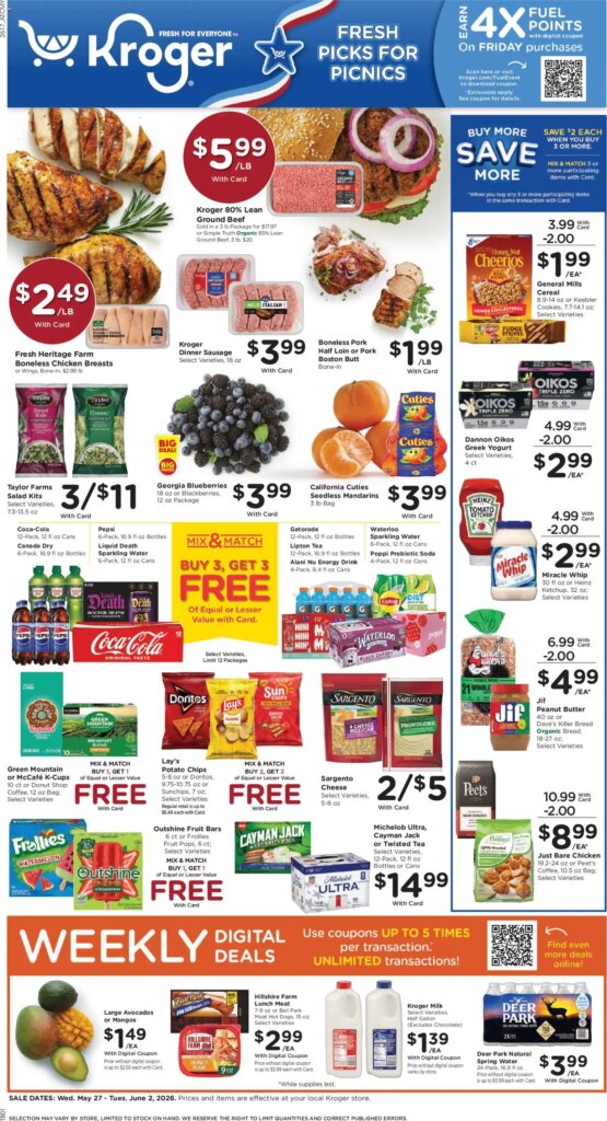 Kroger Weekly Ad This Week: Amazing Offers May 27 to June 2 2026