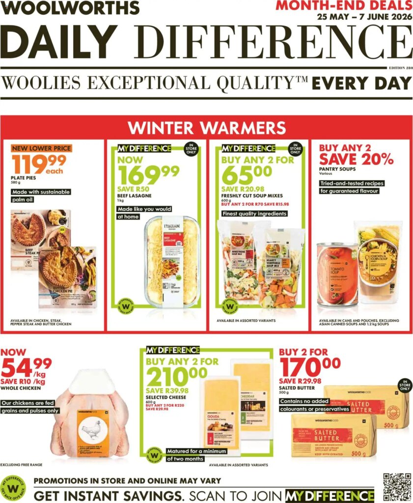 Woolworths Daily Difference – Gauteng Specials This Week: 25 May 2026 Deals!