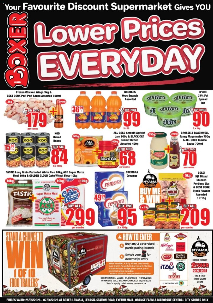 Boxer Gauteng Selected Stores – Specials This Week: 25 May 2026 Deals!