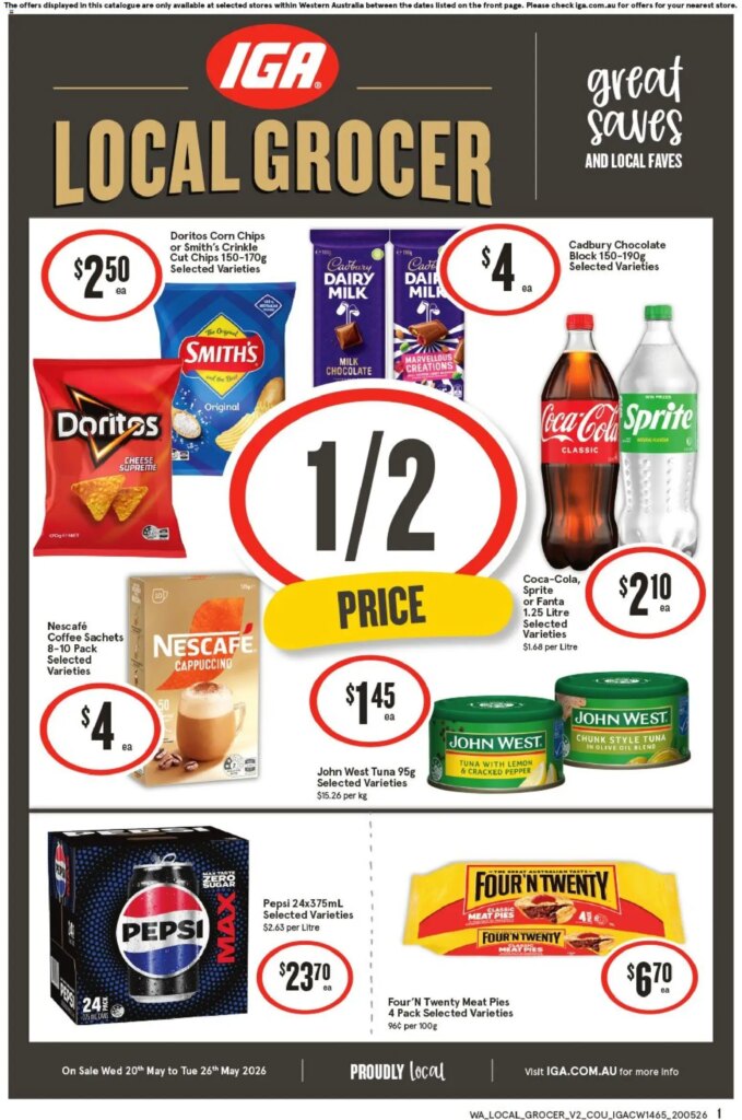 IGA Local Grocer NT/WA Catalogue This Week: May 20 2026 Deals & Offers