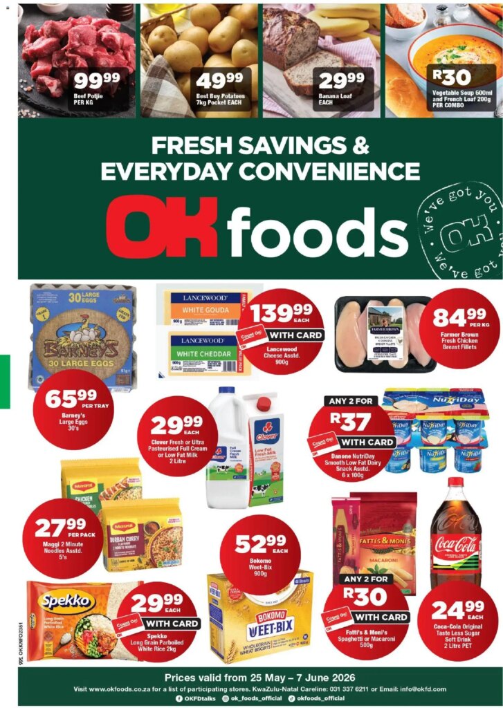 Unmissable OK Foods – Kwazulu Natal Specials This Week: 25 May 2026