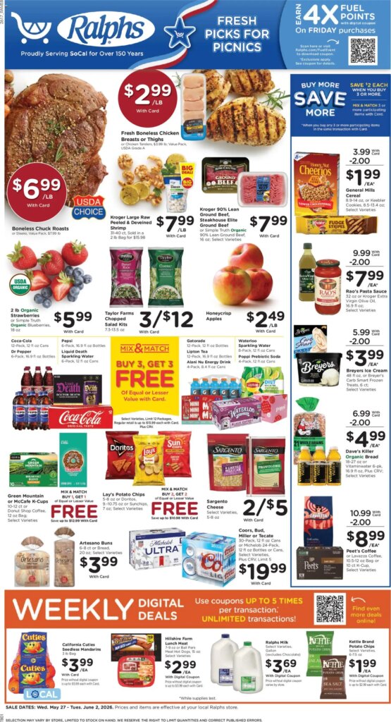 Ralphs Weekly Ad This Week: Amazing Deals May 27 to June 2 2026