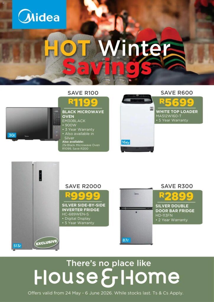 House and Home Midea Hot Winter Savings Start 24 May 2026 – Special This Week!