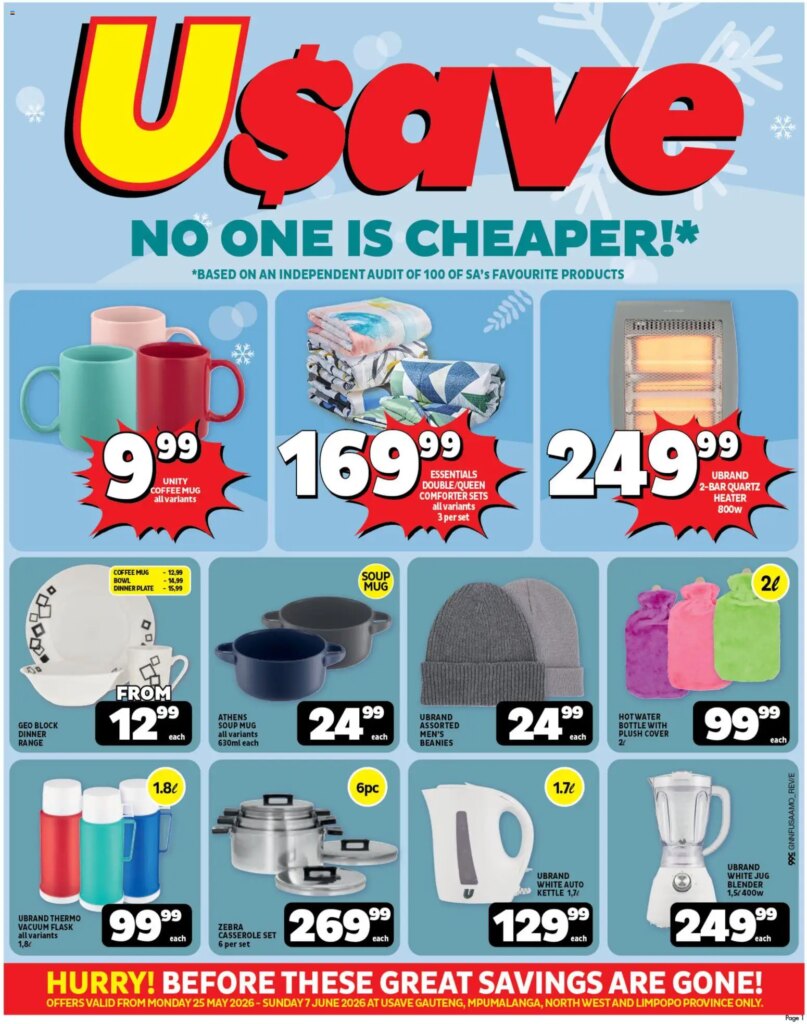 Usave Gauteng – Winter Favourites Special This Week – 25 May 2026 Deals!