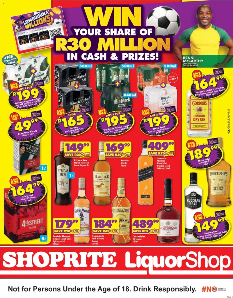 Shoprite Gauteng – LiquorShop Low Price Lowduuuma Specials This Week, 25 May 2026