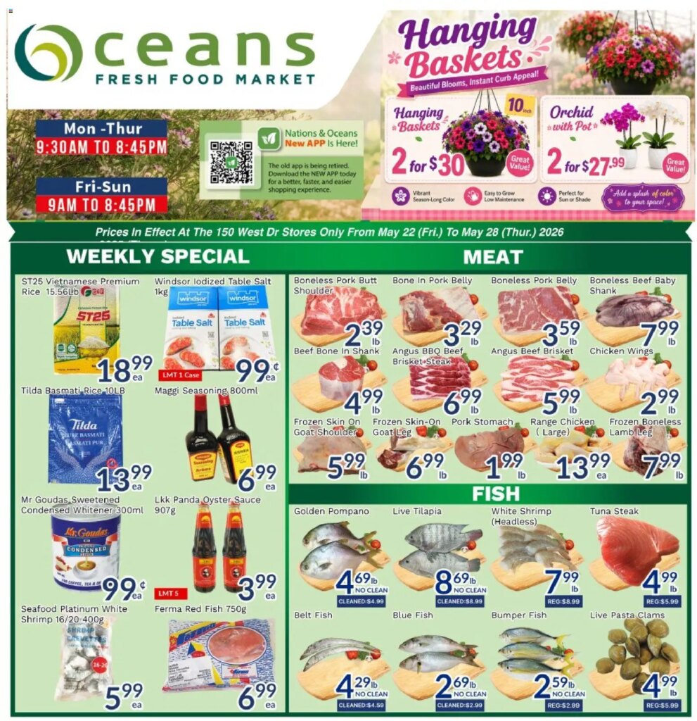 Oceans weekly flyer – Brampton: Specials This Week from 22 May 2026!