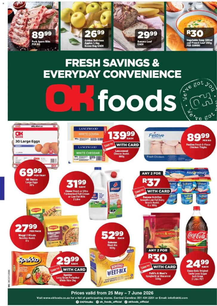 Unmissable OK Foods – Northern Cape Specials This Week! 25 May 2026