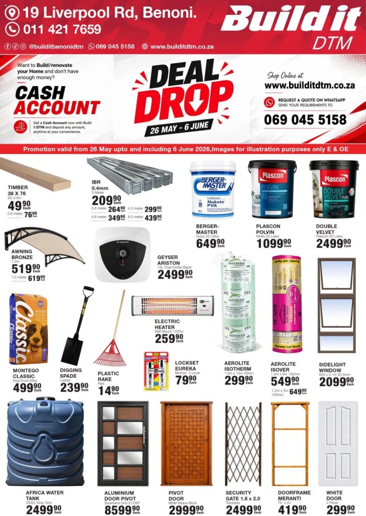 Massive Savings Await at Build It Gauteng – Deal Drop 26 May 2026! Special This Week!
