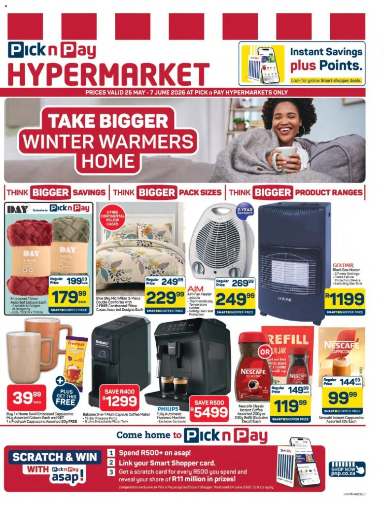 Get Winter Specials at Pick n Pay – Hypermarket from 25 May 2026!