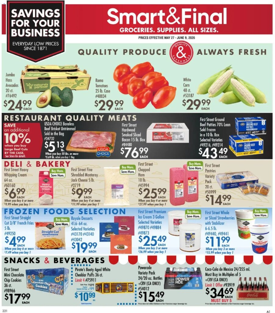Smart & Final Business & Club Flyer: Hot Deals May 27 to June 9 2026!