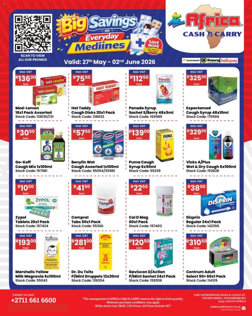 Africa Cash & Carry Wednesday Promo: Unmissable Specials 27 May 2026!