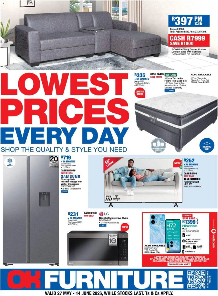 Massive Deals at OK Furniture – Lowest Prices Everyday from 27 May 2026!