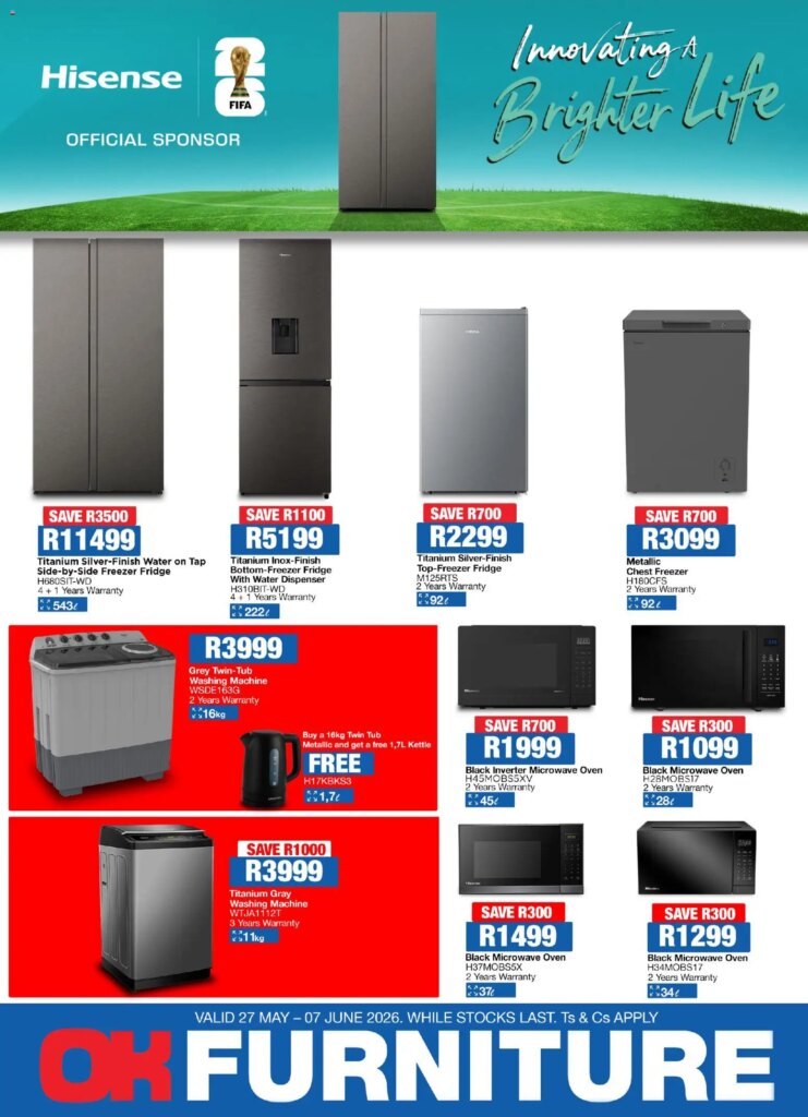 Grab Exciting Offers at OK Furniture Innovating a brighter life with Hisense – 27 May 2026!