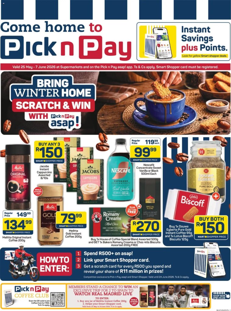 Coffee Specials at Pick n Pay – 25 May 2026 Savings Await!