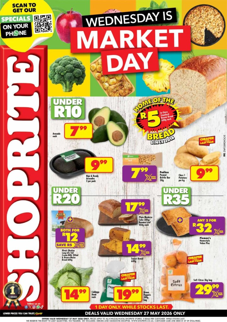 Shoprite – Kwazulu-Natal Market Day Deals | Special This Week 27 May 2026