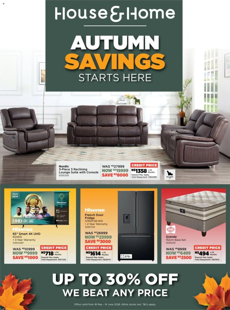 House and Home Namibia Catalogue: Specials Starting 18 May 2026!