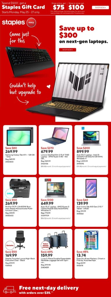 Staples weekly flyer / circulaire: Special This Week from 22 May 2026