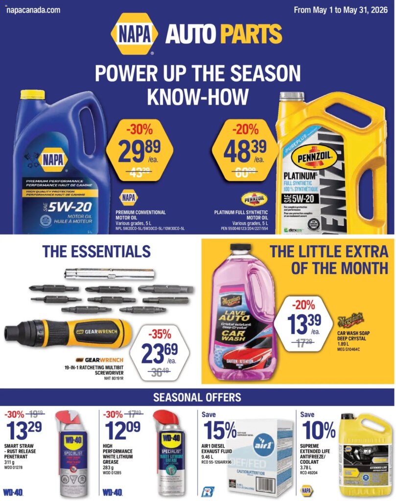 NAPA Auto Parts weekly flyer: Special This Week from 1 May 2026