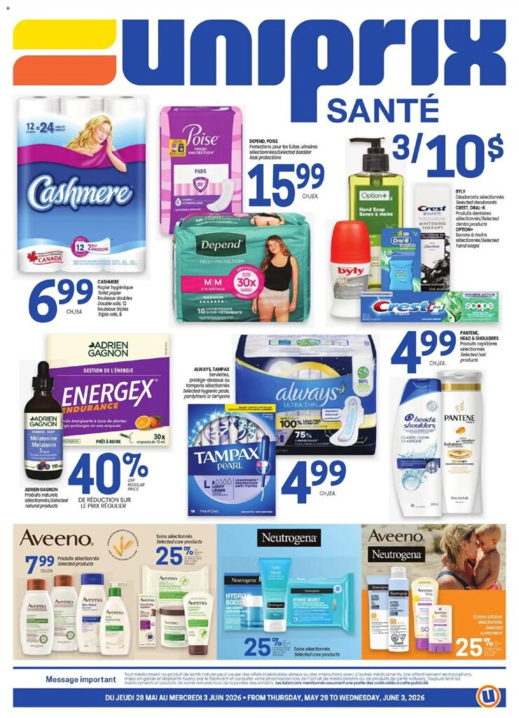 Uniprix – Uniprix Sante Specials This Week: 28 May 2026 Deals Await!