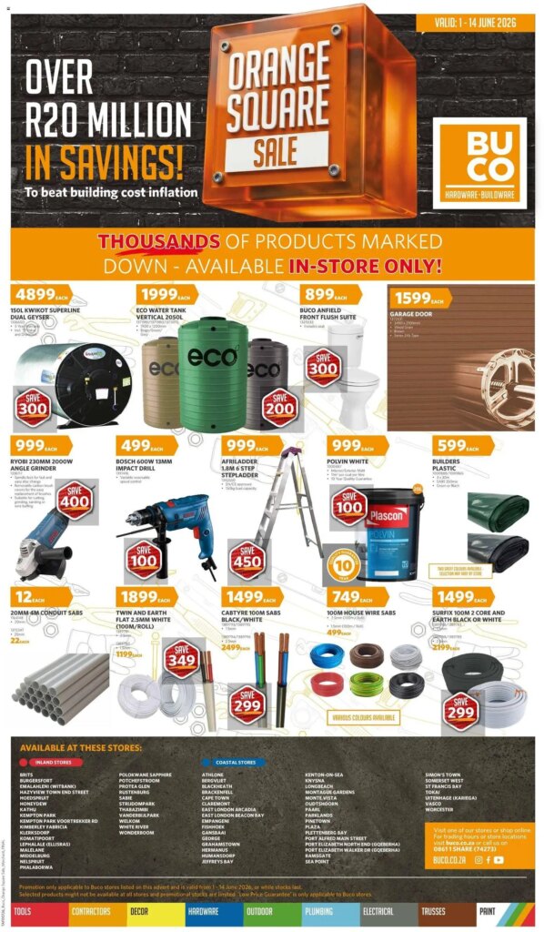 Exclusive BUCO Specials – Unmissable Deals Starting 01 June 2026!