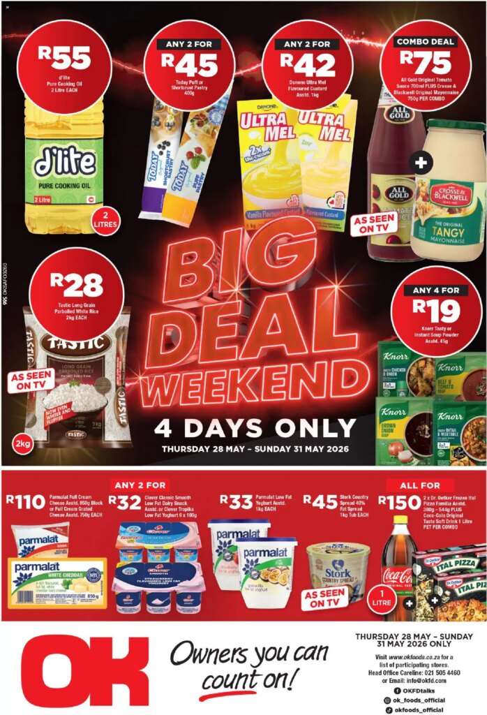 OK Foods – Big Deal Weekend Specials This Week: 28 May 2026 Savings!