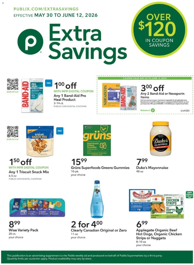 Grab Publix Extra Savings May 30 to June 12 2026 This Week!