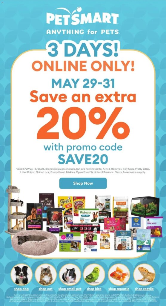 Petsmart Weekend Flyer: Savings on Weekly Specials from 29 May 2026!