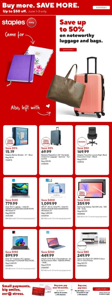 Staples weekly flyer / circulaire: Spcial This Week from 29 May 2026!