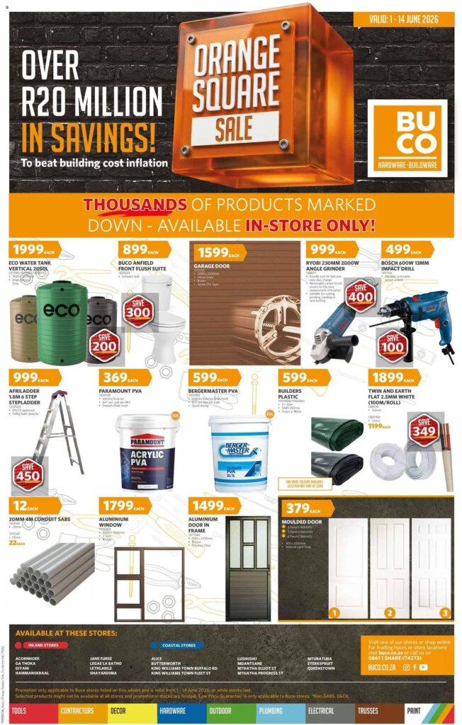Massive Savings at BUCO Orange Square Sale – Fundamental 1 June 2026