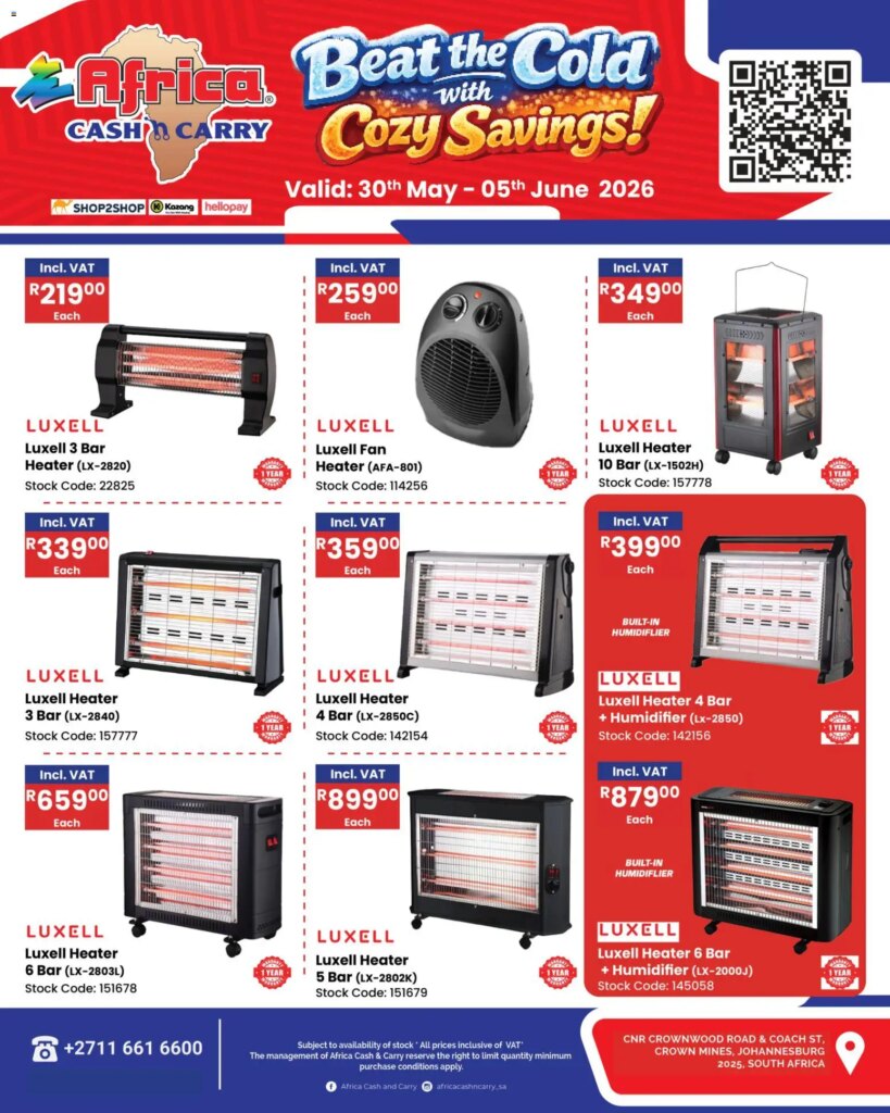 Africa Cash & Carry Saturday Promo: Hot Specials 30 May 2026!