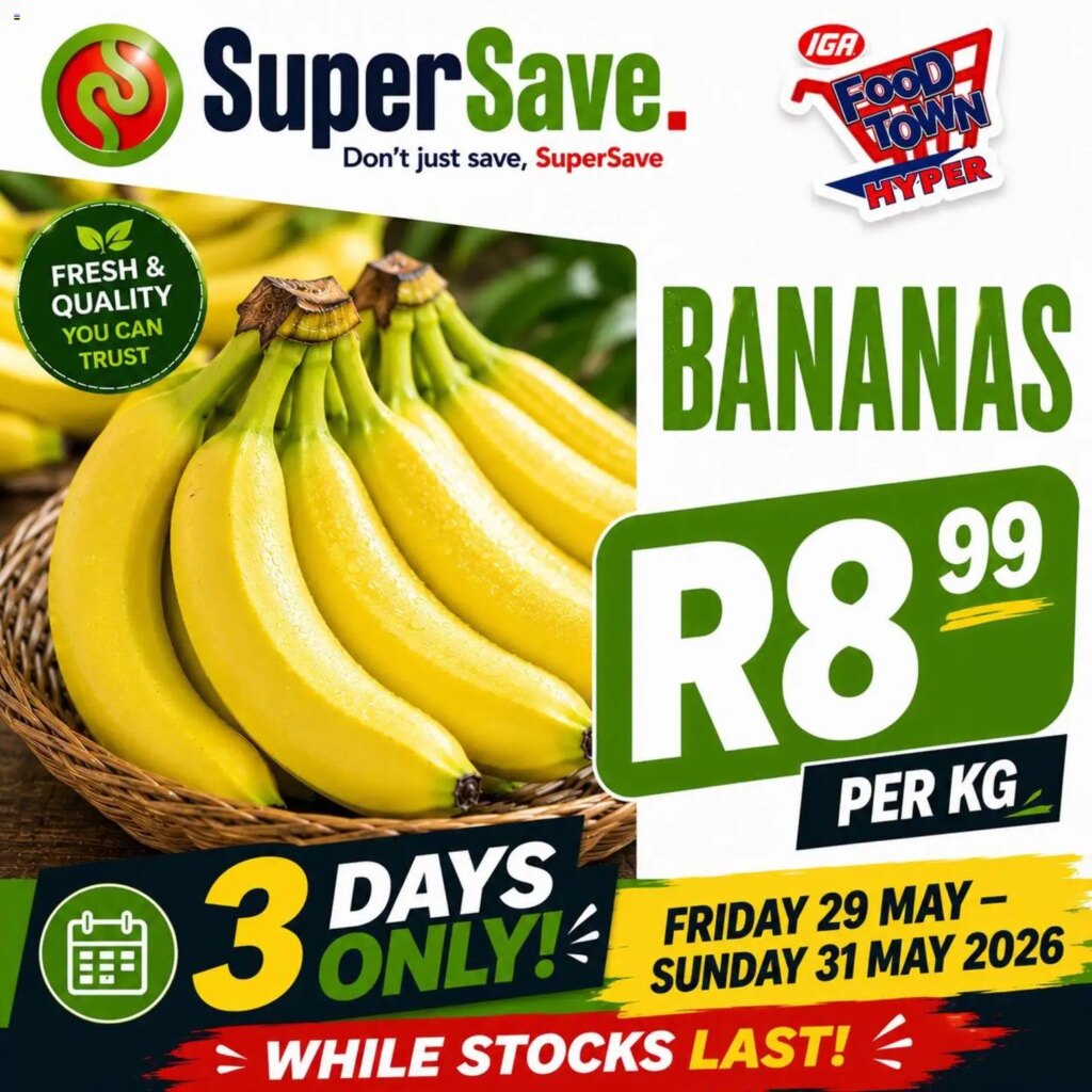 Massive Savings Alert: Super Save 3 Days Only – 29 May 2026 Specials This Week!